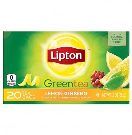 Lipton Lemon Ginseng Green Tea  Box  20 pcs